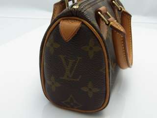 Louis Vuitton Authentic Monogram MINI Speedy POUCH Cosmetic Bag Purse 