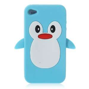   Cartoon Penguin Silicone Case/Skin for iPhone 4 4S 