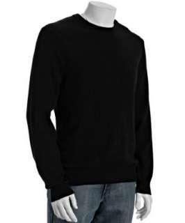 Harrison black cashmere color block crewneck sweater   up to 