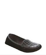 Bottega Veneta black velvet and patent leather loafer slippers style 