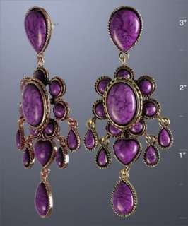 Amrita Singh amethyst Shelter Island chandelier earrings   