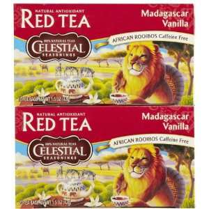 Celestial Seasonings Madagascar Vanilla Red Tea Bags, 20 ct, 3 pk 
