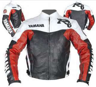 R6 Racing Motorcycle Leather Jacket Any Size  