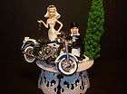 MOTORCYCLE HARLEY 1958 FLH Duo Glide Tattoos Girl Bandana WEDDING CAKE 