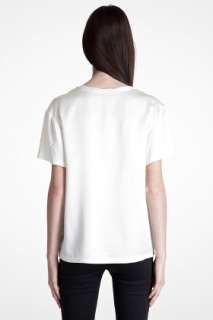 Alexander Wang Silk Cut out Sleeve T shirt for women  
