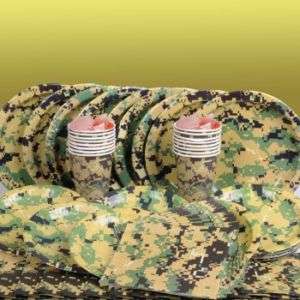 Wholesale Military Army party supplies Camo plates cups  