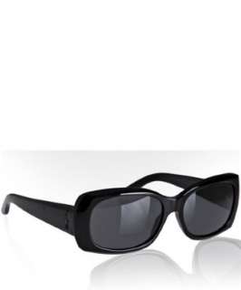 Ralph Lauren shiny black plastic rectangle sunglasses   up to 