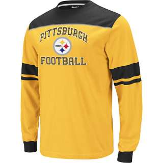 Pittsburgh Steelers Reebok Gold Power Sweep Long Sleeve T Shirt sz 