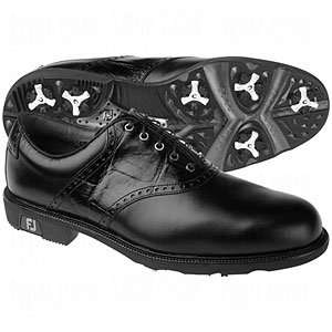    FootJoy Mens Icon Saddle Golf Shoes Black/Black Croc 11 1/2 Shoes