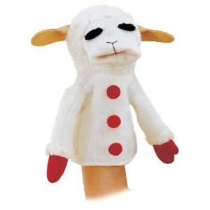    Aurora Plush Lamb Chop Red Mittens Hand Puppet 12 