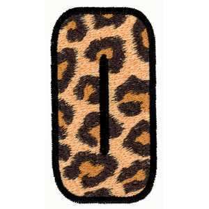 Leopard Print Letter O Alphabet EMB Iron On Patch  