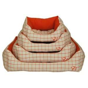  Orange Checker Bed Size Large (26 x 24)