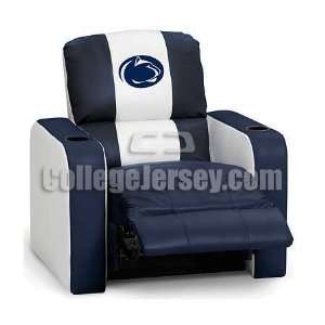   State Nittany Lions Leather Recliner Memorabilia.