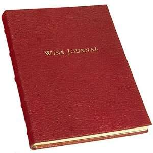  Genuine Leather Tabbed Wine Journal, 9 Inch, Garnet