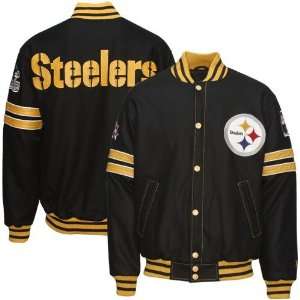  Pittsburgh Steelers Black Wool Varsity Jacket