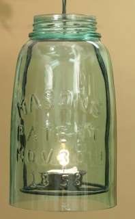 Half Gallon Size Green Masons Patent 1858 Hanging Tealight Holder 