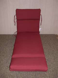 Outdoor Patio Chaise Cushion ~ Brick Red **NEW**  