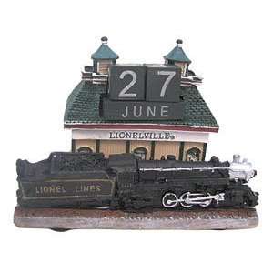   train station/perpetual calendar from Lionel Trains.