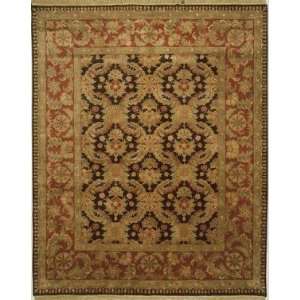 Lotfy and Sons Majestic Lsn 13 Black/Burgundy 4 X 6 Area Rug  