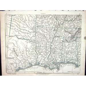  Lowry Antique Map 1853 United States America Texas 