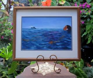 SIGNED~Swimming II~Matted~PEGGE HOPPER~Hawaii~GICLEE Ready to Frame 