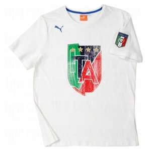  Puma Mens Italia Graphic T Shirts White/Medium Sports 