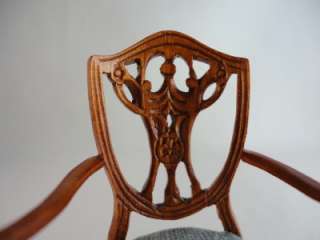Hepplewhite Arm Chairs Pr Antique Style Miniature Museum Quality 