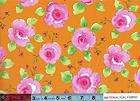 FREESPIRIT Dena Picket Fence Fabric ~ Orange Pink Rose 1 yard 29 inchs 