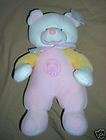 BABY PINK plush BEAR BABY DOTS by AMSCAN SIZE 14 INCH 