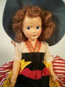 Vintage Hard Plastic Marcie Doll Sleep Eyes Tag Dress  
