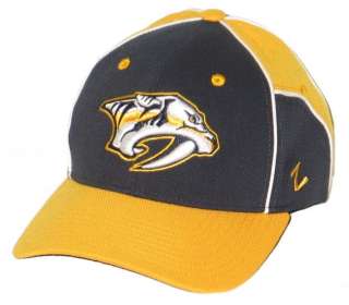 NASHVILLE PREDATORS NHL HOCKEY CUT UP FLEX FIT FITTED HAT/CAP M/L NEW 