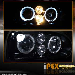   BLACK) 93 98 VW MK3 GOLF Halo Projector Head Lights+ Fog Lamps  