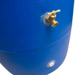   55 Gallon Big Blue Plastic Rain Barrel RB55 BLUE 837654463499  