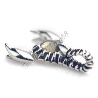 316L Stainless Steel Scorpion Pendant Necklace Chain  