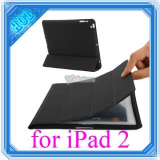 Slim Magnetic Smart PU Leather Cover With Back Case for Apple iPad 2 