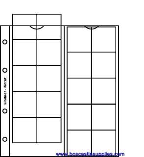 Lindner Karat Coin Album 10 refill pages / 20 coins /K3  