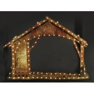  72 Lighted Fontanini Outdoor Nativity Stable Christmas 