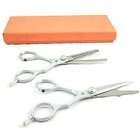 2pc Professional Hair Styling Scissors&Thinn​ing Shears, Orange 