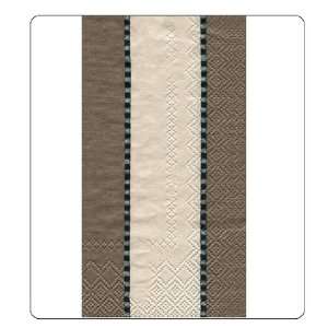  Paper Guest Towels Taupe Stripes   Chic party supplies 