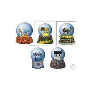  Cow Parade   Wizard of Oz 85mm Water Globe Set of 5 