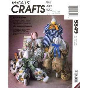  McCalls 5849 Crafts Sewing Pattern Block Animal Dolls 