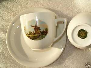 ROYAL SCHWABAP 2 TEA CUP & SAUCER sets Windmill 1984  