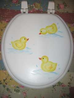 NEW* hp TOILET SEAT Yellow Rubber DUCK Duckie*  