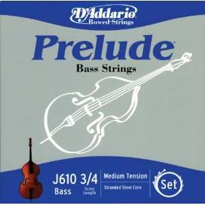   Addario Prelude 3/4 Size Double Bass String Set Musical Instruments