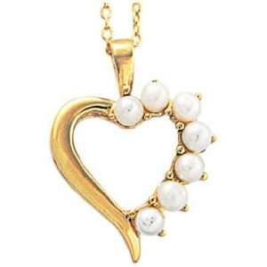   pc Cultured Pearl Heart Pendant and Earrings Set 