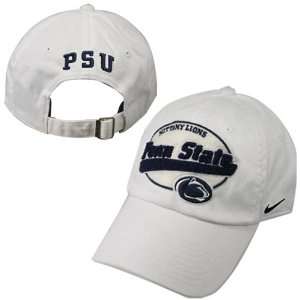 Nike Penn State Nittany Lions White Max Twill Hat  Sports 