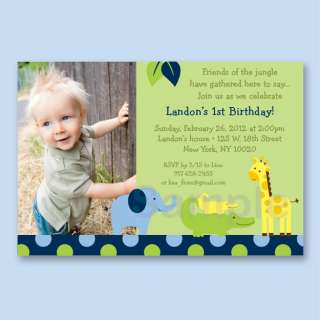 Bright Safari Jungle Animal Birthday Invitation Printable Print Your 