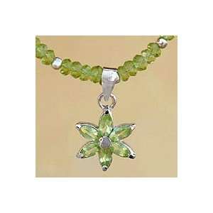 NOVICA Peridot pendant necklace, Summer Blossom Jewelry