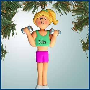  Personalized Christmas Ornaments   Girl with Dumbells 