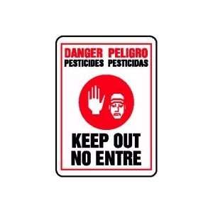  DANGER PESTICIDES KEEP OUT (W/GRAPHIC) (BILINGUAL) 14 x 